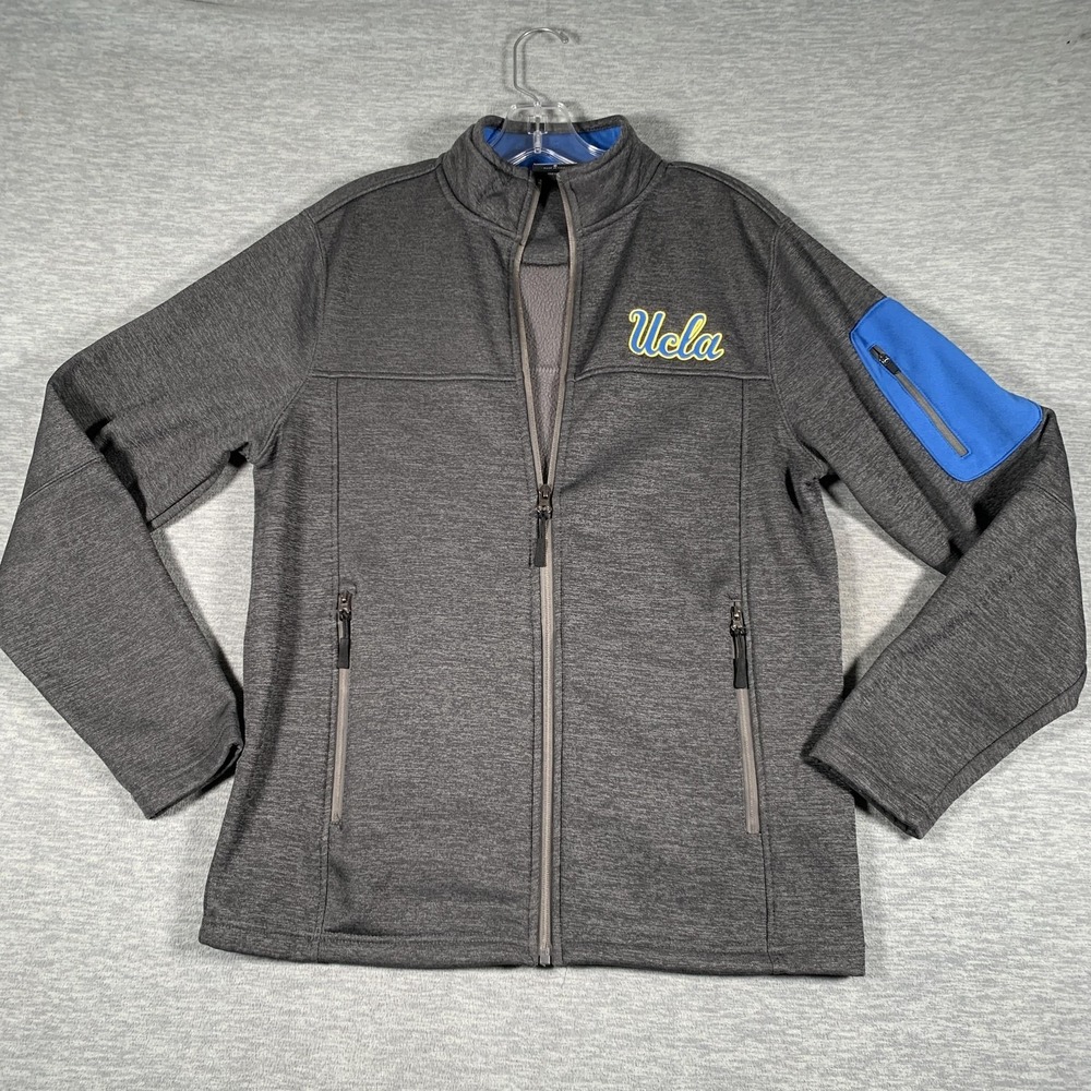 UCLA Bruins Jacket Mens‎ Small Gray NCAA College Colosseum Fleece Full Zip